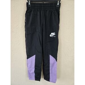 Vintage Nike Sportswear Kids Joggers, Black/Purple, Size Large